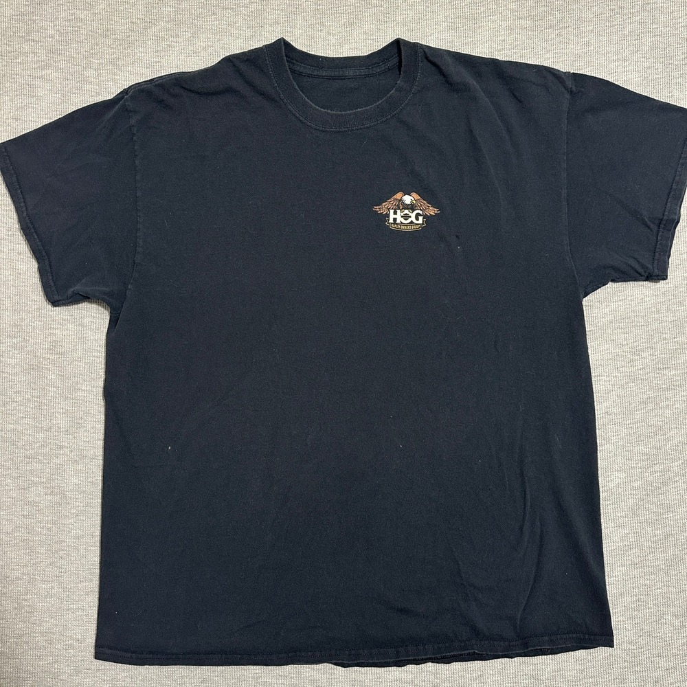 Harley Davidson HOG Official Riding Club Eagle Double Sided Graphic Tee Black XL